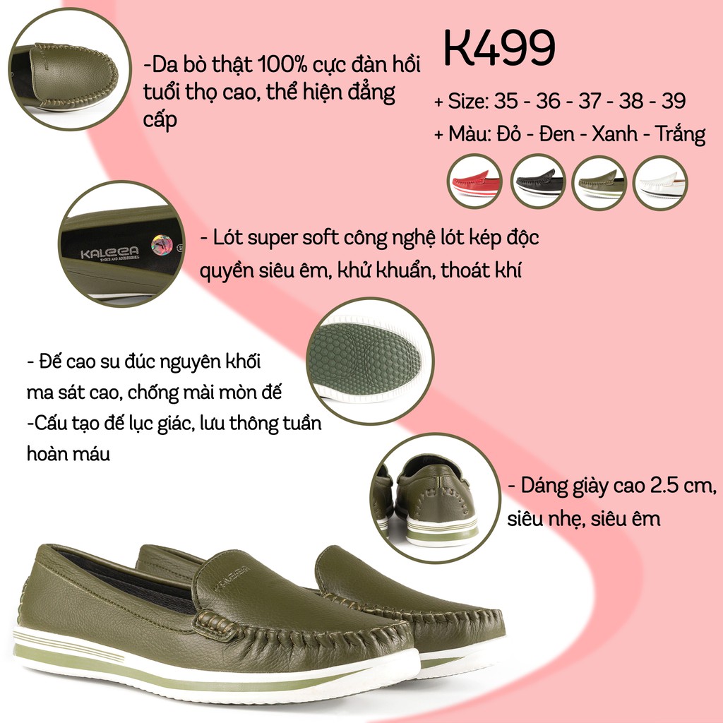 Giày bệt moca - Kaleea K499 da thật 100% , hàng VNXK | BigBuy360 - bigbuy360.vn