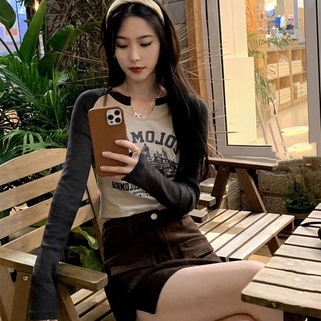 Áo Thun DàI Tay Cổ Chữ v ThờI Trang Cho Nữ JL-TX-493