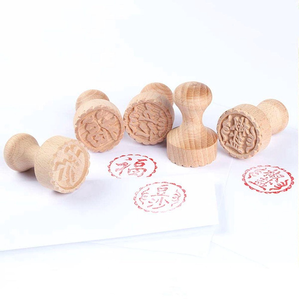 Khuôn Làm Bánh Trung Thu Tráng Miệng Bằng Gỗ DIY
