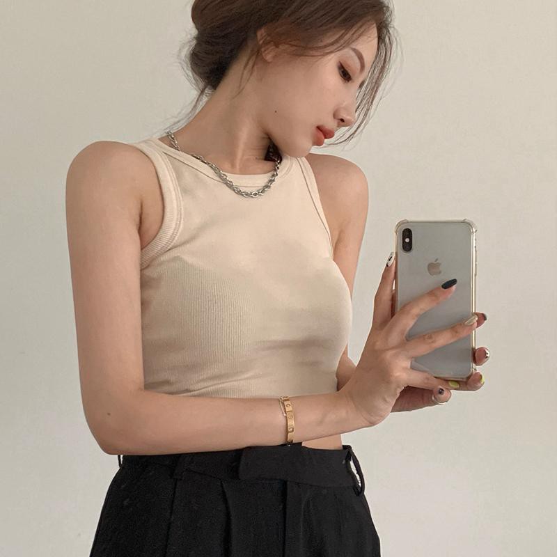 Áo Ba Lỗ Thun Tăm Nữ Dáng Croptop ⚡ Casper.Store | FREESHIP | ⚡ Áo croptop nữ thun tăm body 3 màu trơn basic