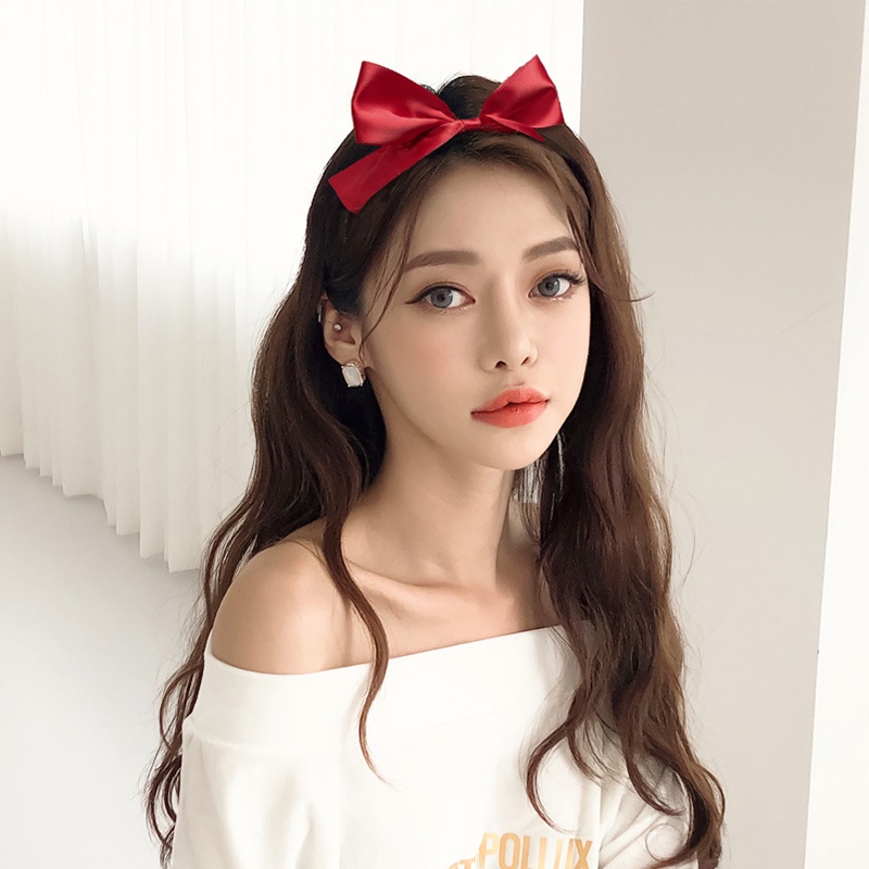 Băng đô cài tóc hình nơ cột kiểu Hàn cho nữ