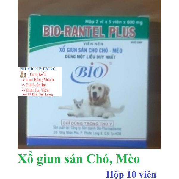 BIO-RANTEL PLUS Hết giun sán Hộp 10 viên