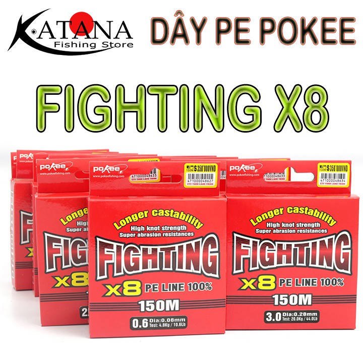 Dây PE Pokee Fighting x8 - Made in Taiwan