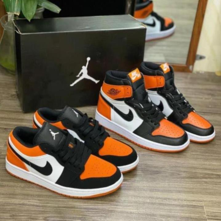 Giày thể thaoFREESHIP Jordan 1 cam đen - Hot trend 2021