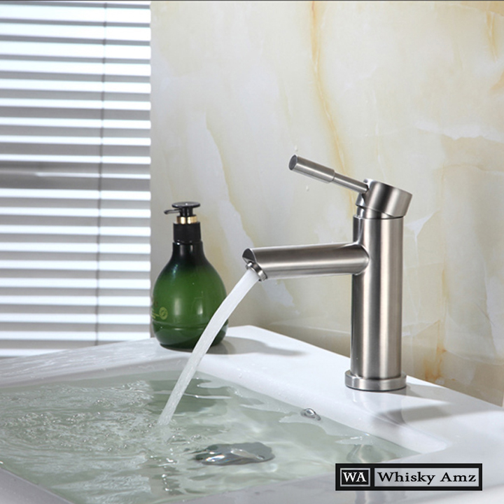 Vòi rửa mặt lavabo lạnh cao cấp SUS 304 phù hợp với mọi loại chậu  độ bền cao , không chứa chì an toàn sức khỏe .