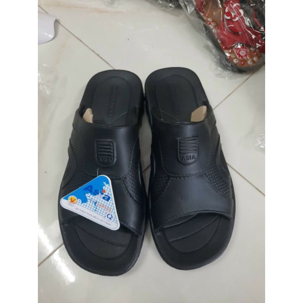 Dép quai ngang nam đút liền nhựa PVC đế nhẹ asia chính hãng