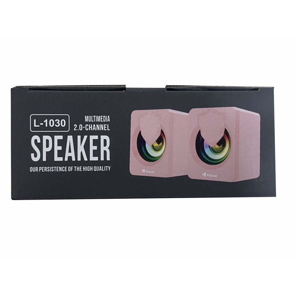 LOA VI TÍNH KISONLI L-1030 (2C/1 BỘ) HỒNG , ĐEN