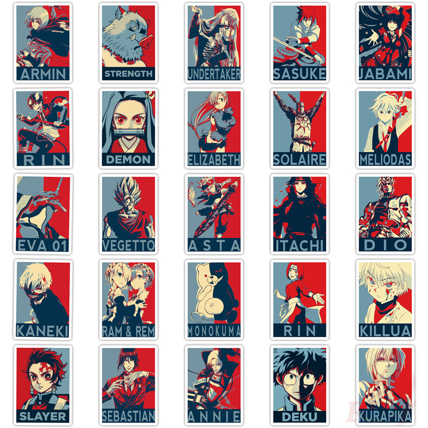 ❉ Classical Anime Cartoon Mixed Mini Poster Series 01 Stickers ❉ 50Pcs/Set DIY Fashion Mixed Waterproof Doodle Decals Stickers