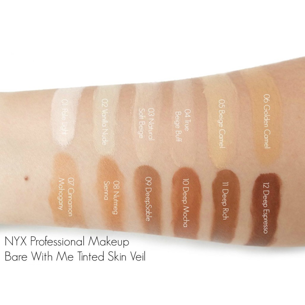 NYX - Kem đa năng Bare With Me Tinted Skin Veil 27ml