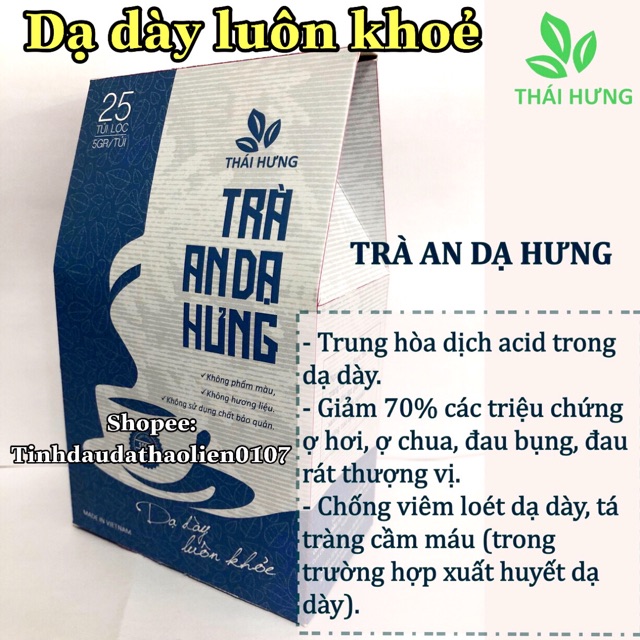 Trà an dạ hưng dạ dày luôn khoẻ Thái Hưng, trà thảo dược thiên nhiên