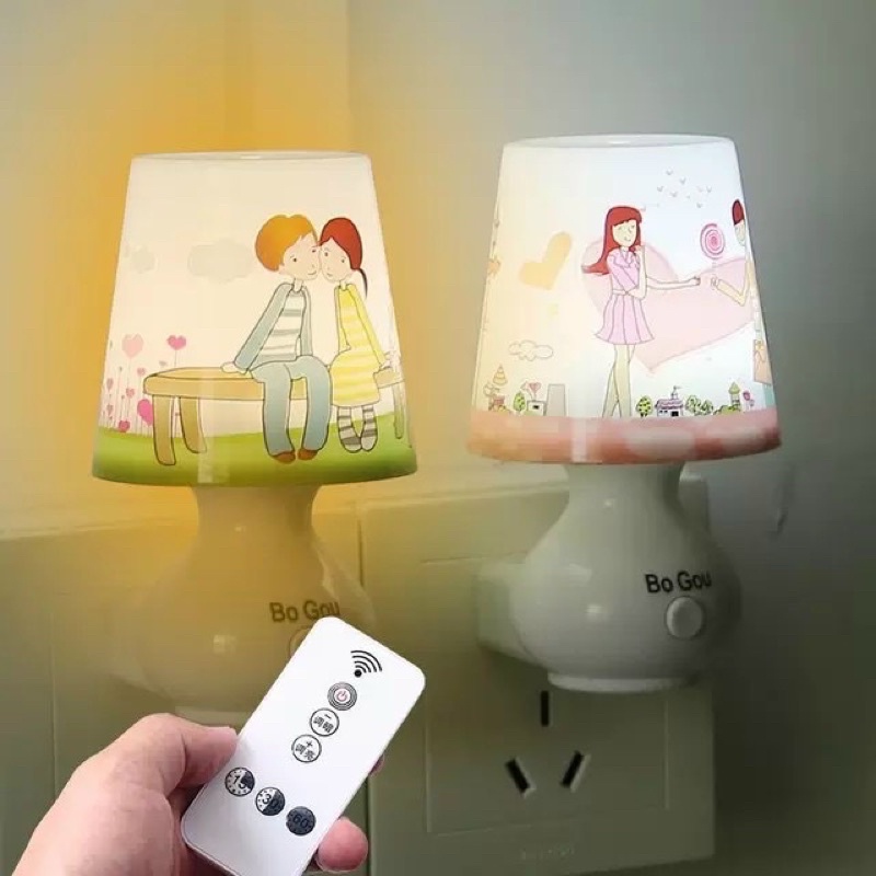 Đèn ngủ cảm ứng hình hoạt hình ngộ nghĩnh có điều khiển từ xa