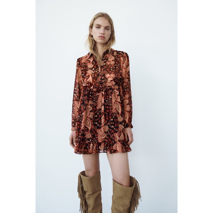 Váy họa tiết ZARA AUTH