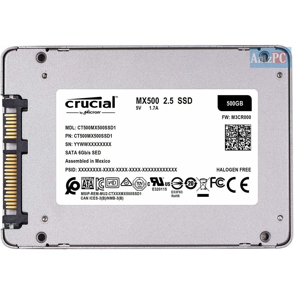 Ổ cứng SSD Crucial MX500 500GB 2.5" SATA 3 [Hàng nhập khẩu US] | BigBuy360 - bigbuy360.vn