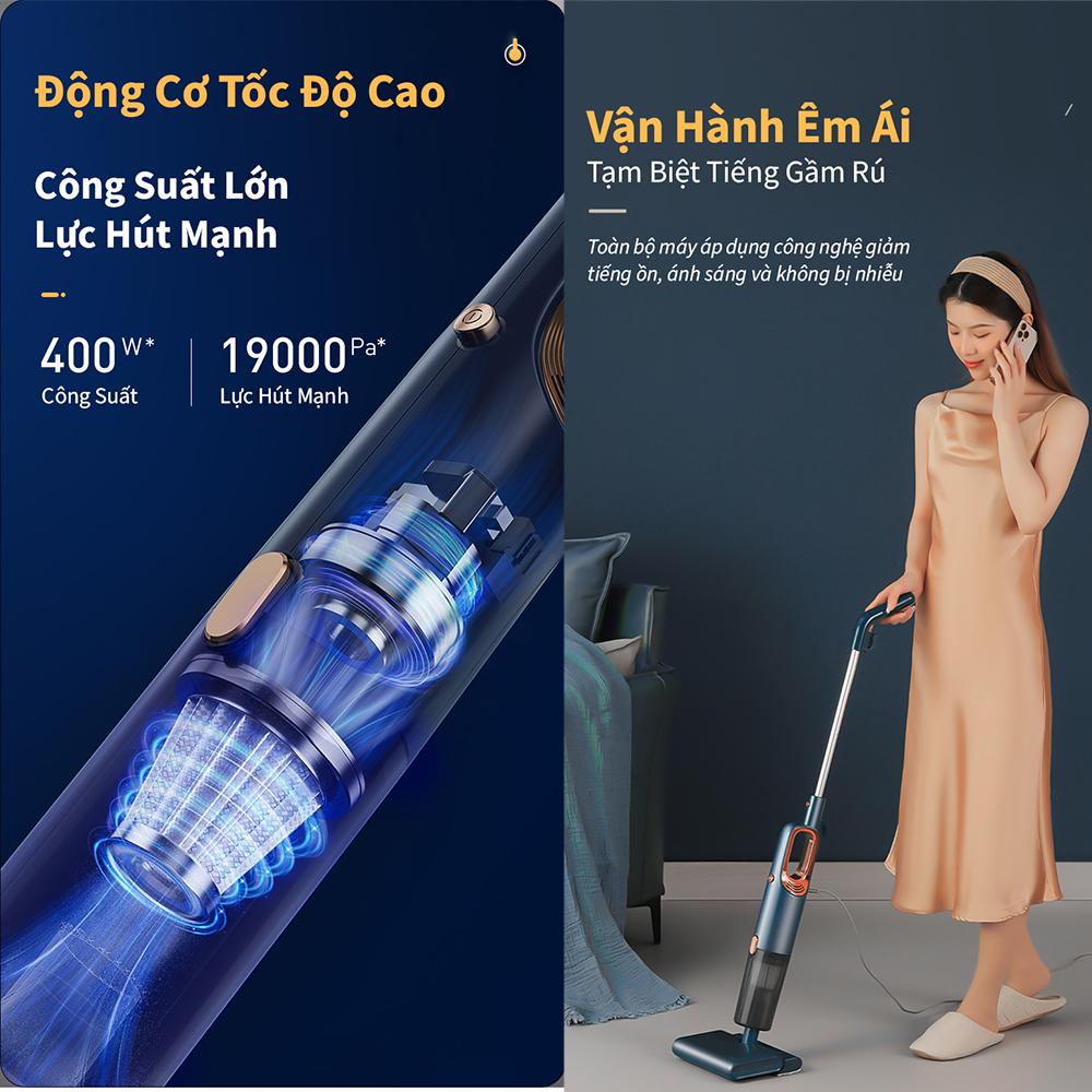Máy hút bụi và lau sàn 2 trong 1 Tsuki TS-LF20 sử dụng công nghệ lọc HEPA lọc sạch bụi mịn