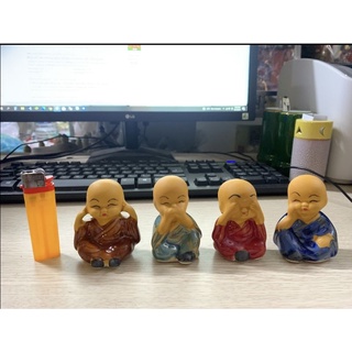 TƯỢNG TỨ KHÔNG [KHÔNG NGHE - KHÔNG NÓI - KHÔNG NHÌN - KHÔNG THẤY] - GỐM BÁT TRÀNG