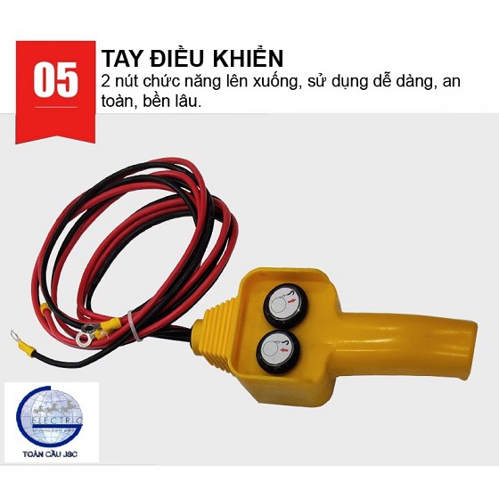 Tời kéo xe Yamafuji 4000 LBS (12-24V) chính hãng