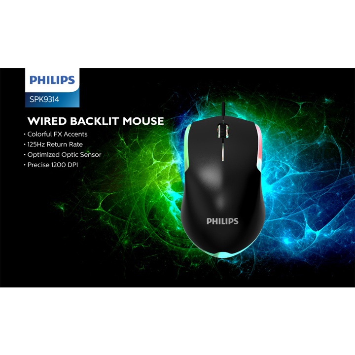 Chuột Philips SPK 9314 HPM100 Gaming cực nhạy