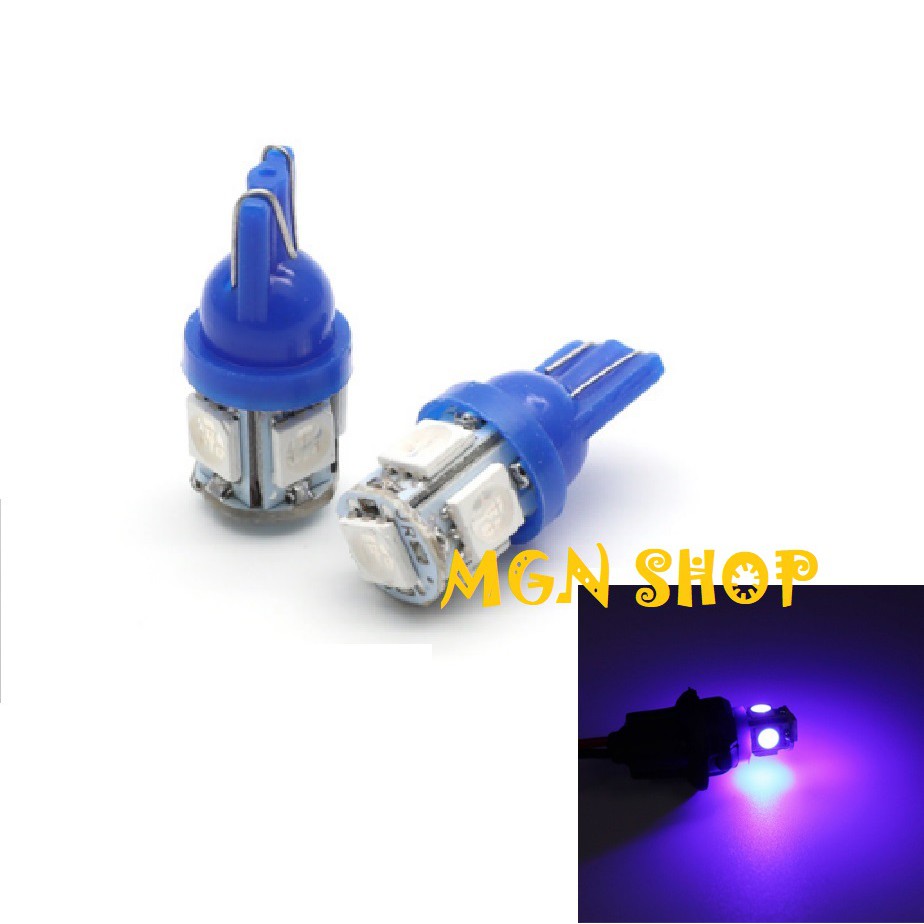 LED [T10] [5 Chip Led SMD] [7 màu] [01 bóng] dành cho ô tô xe máy