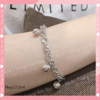 Ảnh lắc tay nữ bạc ý thật s925 miễn phí xi kim cao cấp l0064 | mi.a trang sức bạc