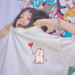 HOT SALE- Áo Thun Unisex Tay Lỡ Khủng Long Bóng Bay