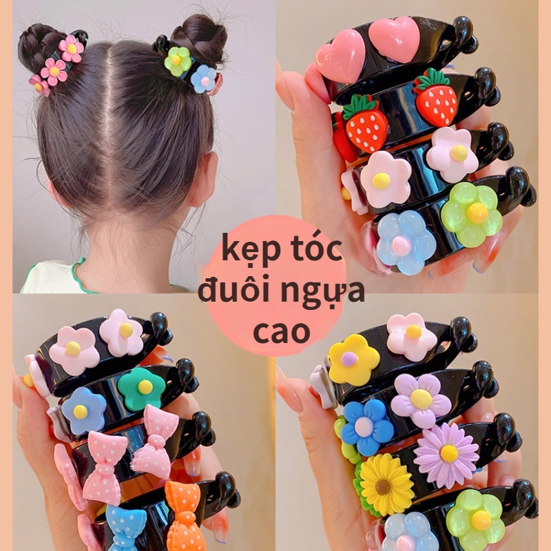 Kẹp Tóc Cố Định Đuôi Ngựa Cao Cấp Dễ Phối Đồ Phong Cách Hàn Quốc Và Nhật Bản Cho Bé