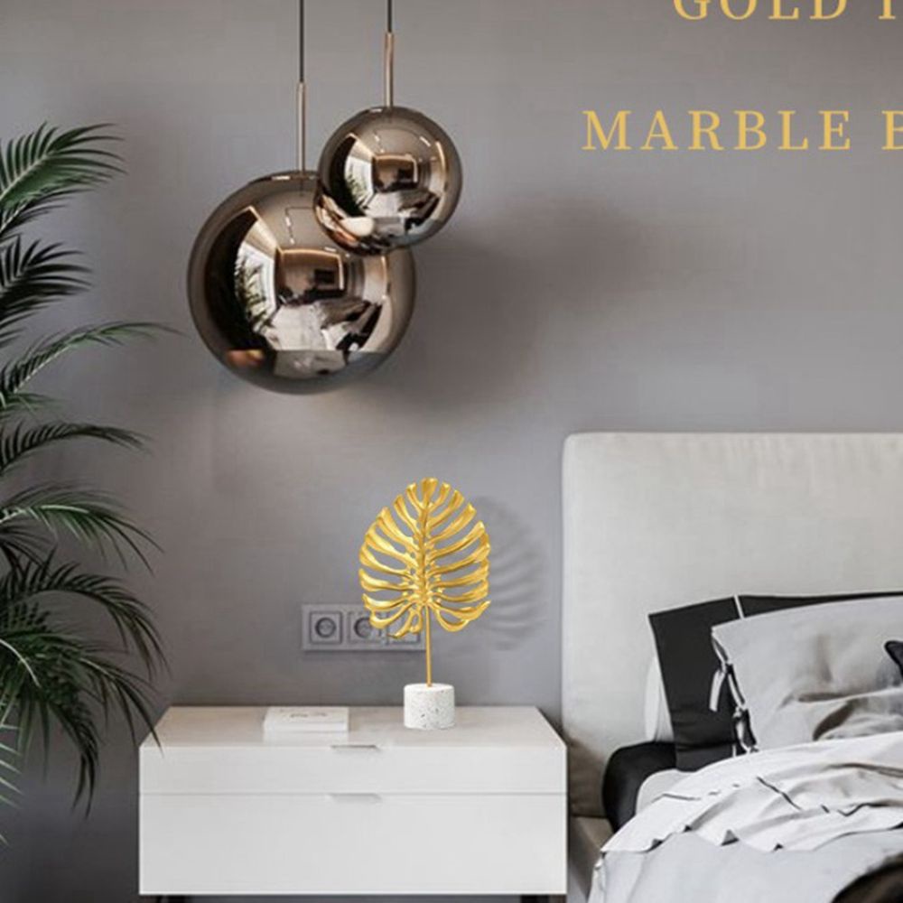 Epoch Tượng Điêu Khắc Hình Lá Cây Bằng Sắt Phong Cách Bắc Âu Hiện Đại Sáng Tạo Trang Trí Nhà Cửa