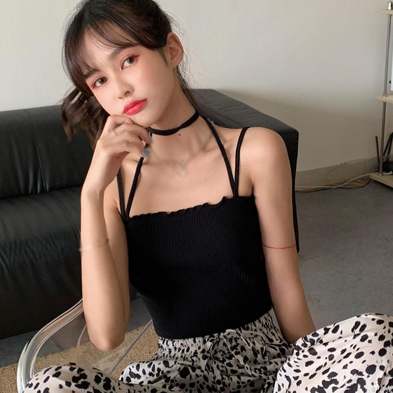 Áo dây không tay màu trơn thời trang Hàn Quốc