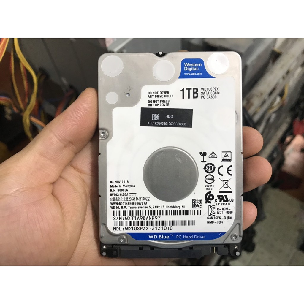 ổ cứng cho laptop WD Blue 1TB 1000GB 5400RPM sata 3 6 GB/s 2.5 &quot; inch 7mm hdd 100% Good WD10SPZX