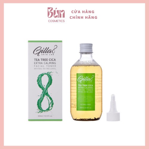 [Auth] Nước hoa hồng GILLA8 TEA TREE CICA EXTRA CALMING FACIAL TONER