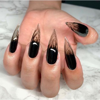 Nailbox hoạ tiết lửa hắc ám A379 cực đẹp đang hot trend của Doly