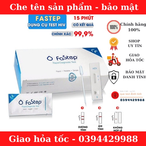 Que test hiv thử nhanh hiv tại nhà Fastep, nhanh chóng bí mật chính xác. SHIP HOẢ TỐC HCM, CHE TÊN, CHÍNH HÃNG 100%