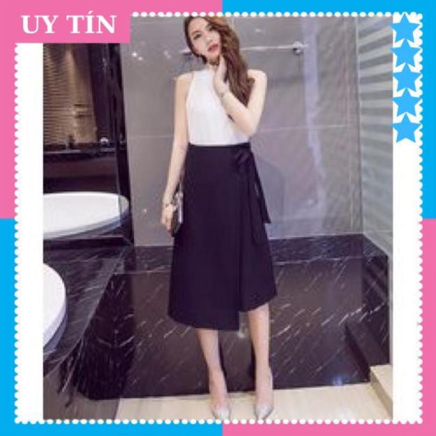 [ HÀNG CAO CẤP ] CHÂN VÁY TÀ LỆCH THẮT NƠ | BigBuy360 - bigbuy360.vn