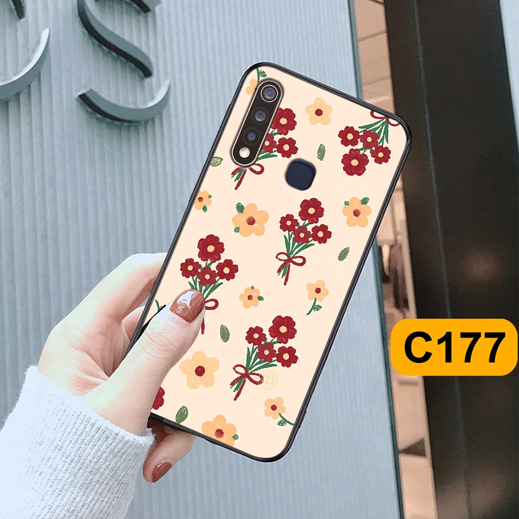 Ốp Vivo Y19 / U3 in hình hoa cỏ nhẹ nhàng,họa tiết caro xinh xắn.ốp lưng chống sốc