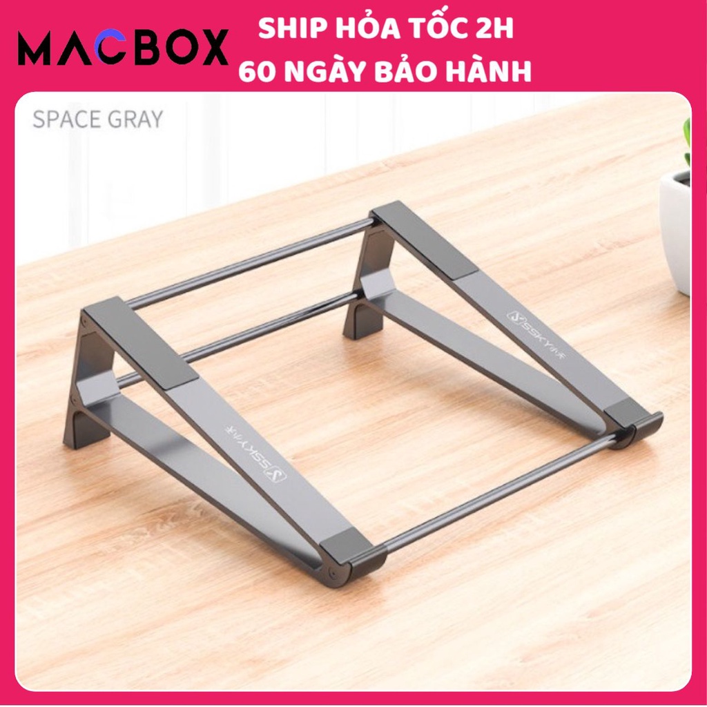 Giá Đỡ Laptop Kiêm Đế Dựng Đứng Macbook Nhôm 2 Trong 1 Tiện Lợi Cho Máy Tính 14 inch, 15.6 inch Cao Cấp MACBOX P5