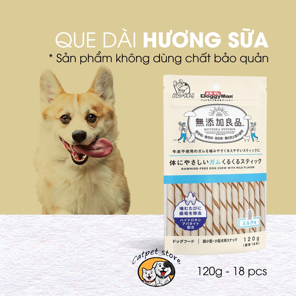 Bánh thưởng thú cưng, bánh thưởng ống hương sữa,giàu dinh dưỡng,bổ sung canxi cho chó DOGGYMAN
