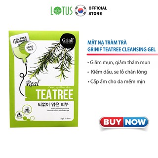 Mặt nạ tràm trà cho da mụn, da dầu GRINIF Real Tea Tree Mask - 25g