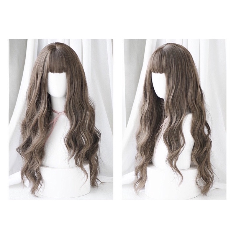 🌸HÌNH THẬT, CLIP THẬT🌸 BỘ NGUYÊN ĐẦU TÓC GIẢ LƯỚI HOA SÓNG XÙ CAO CẤP TẶNG LƯỚI TRÙM
