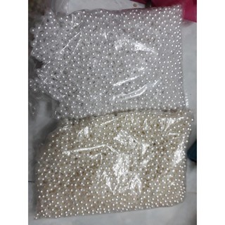 0.5kg Hạt bẹt, hạt cườm ngọc 3-4-6-8-10-12-14-16-20mm có lỗ xỏ