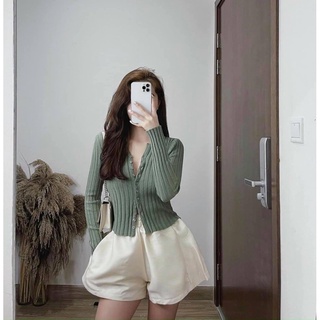 áo len tăm cúc dọc