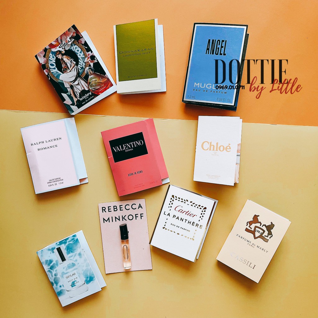 Set 10 vial nước hoa các mùi