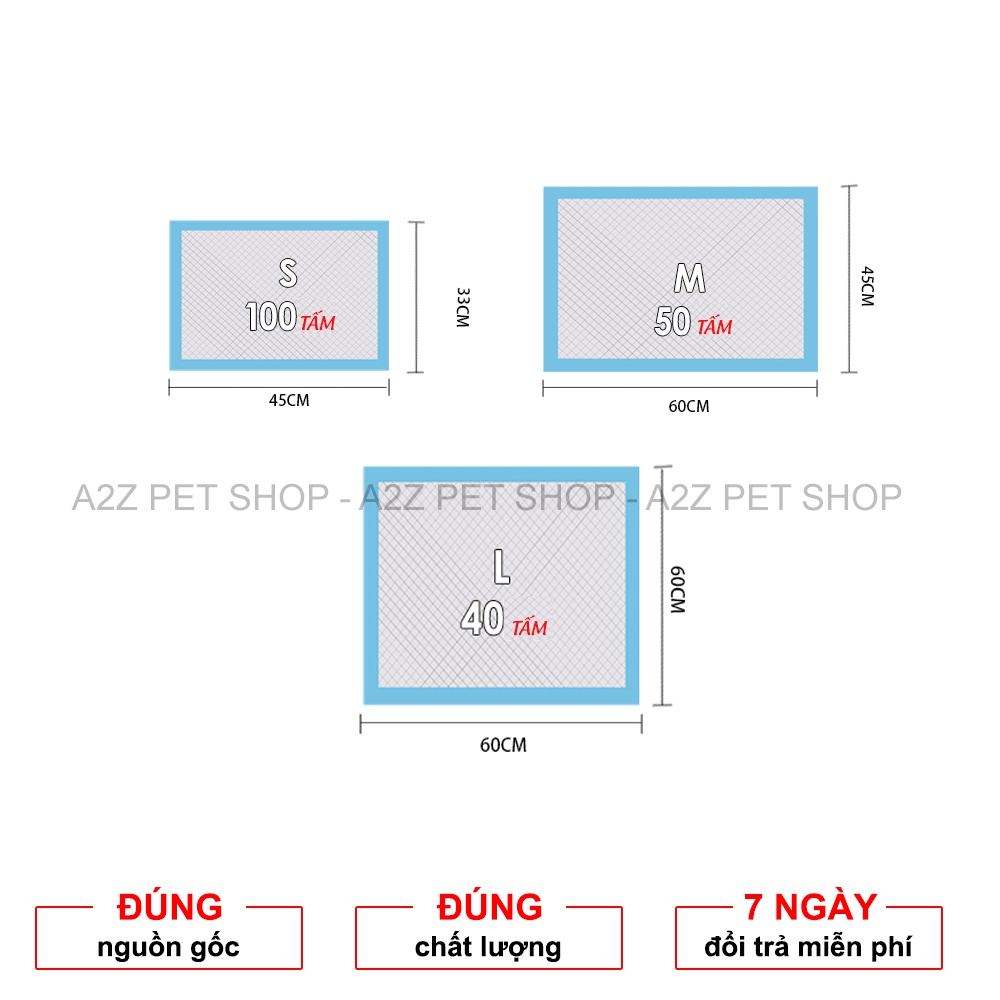 Tã Lót Chuồng Cho Chó Mèo, Tả Chó Siêu Thấm Hút, Loại Dày 1.4kg