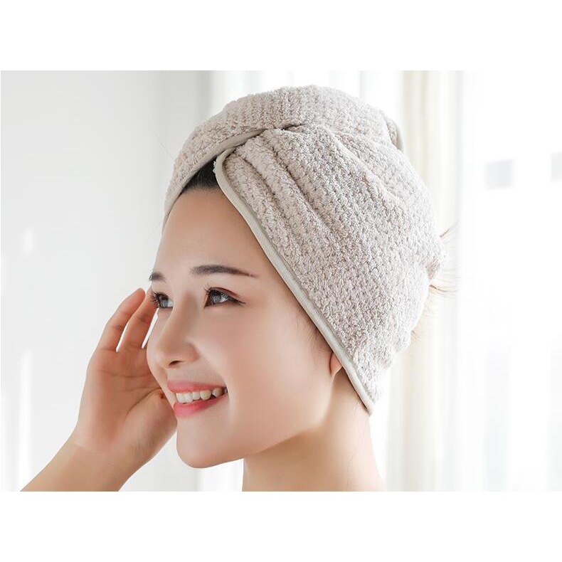 Khăn lau cotton quấn tóc khô 60x43cm nhiều màu