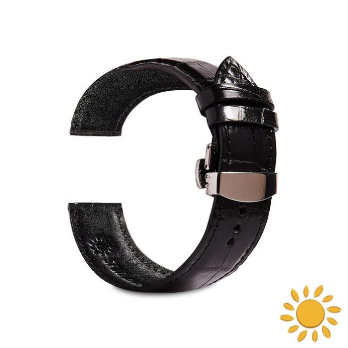 [ SAM Leather ] Dây Đồng Hồ Da Cá Sấu SAM005ADB01 – Apple Watch Size 38/40, 42/44 & 20mm, 22mm - Bảo Hành 12 Tháng