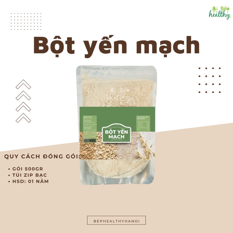 Bột yến mạch nguyên chất Úc dùng làm bánh đắp mặt nạ dưỡng trắng da - Bếp healthy Hà Nội