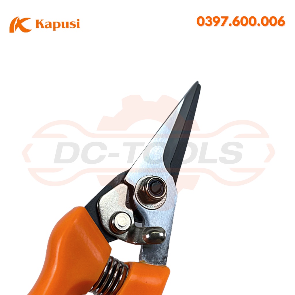 Kéo cắt cành, kéo cắt tỉa cành cây (K-8638) KAPUSI NHẬT BẢN CHÍNH HÃNG DC TOOLS (KHO SỈ)