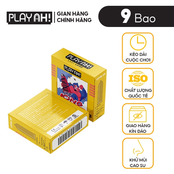 [Mua Kèm Deal 0Đ] Combo 3 Bao Cao Su PLAYAH Last Long Kéo Dài Thời Gian 3 Hộp 3 bao