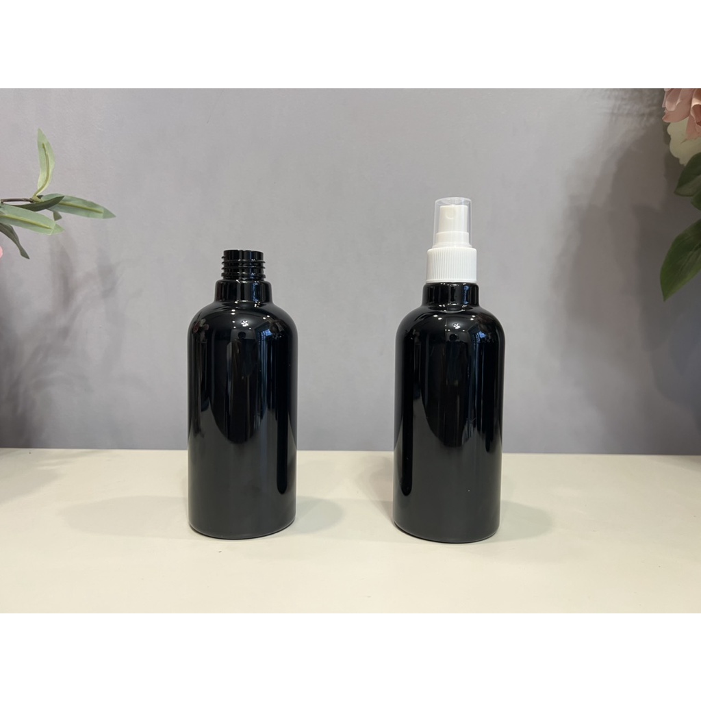 Chai Nhựa Pet 250ml Đen Cổ Cao Chiết Mỹ Phẩm, Sữa Tắm, Dầu Gội, Dung Dịch