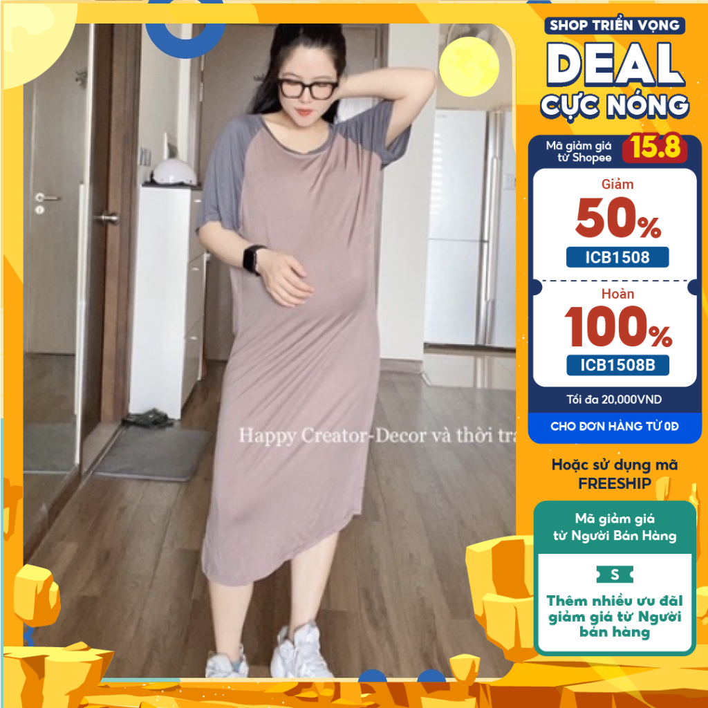 VÁY THUN LẠNH DÁNG THỂ THAO CHO BÀ BẦU