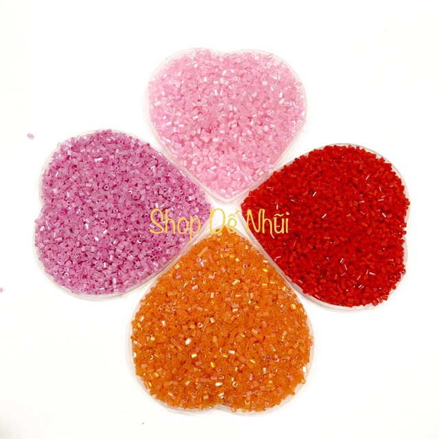 20gr Cườm Thủy Tinh Ống Gẩy 2mm [Link 2]