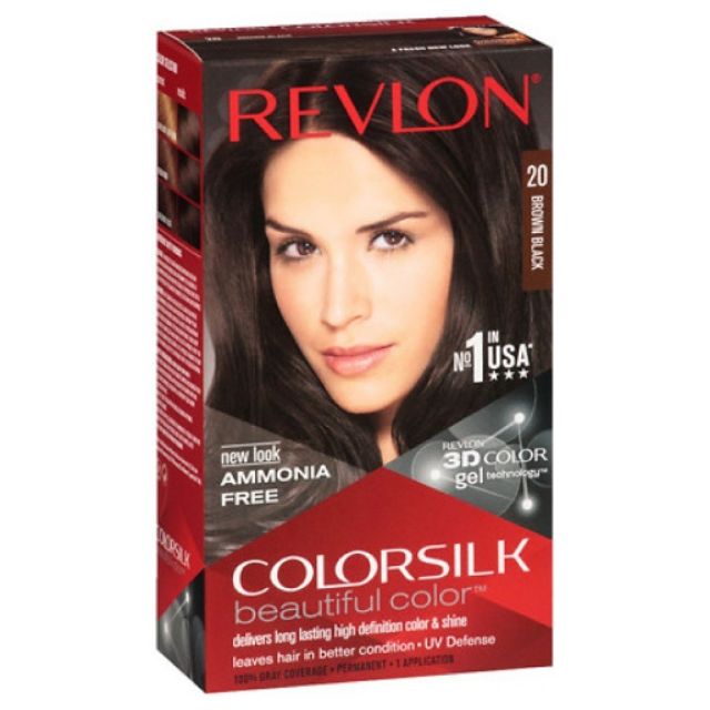 THUỐC NHUỘM TÓC REVLON COLOR SILK BEAUTIFUL 3D COLOR số 20 nâu đen